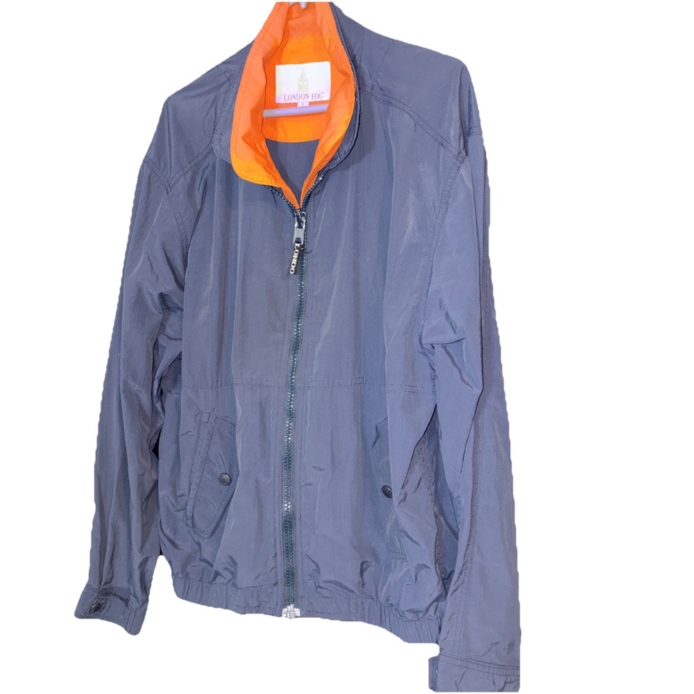 london fog jacket Size L Blue With Orange Collar
